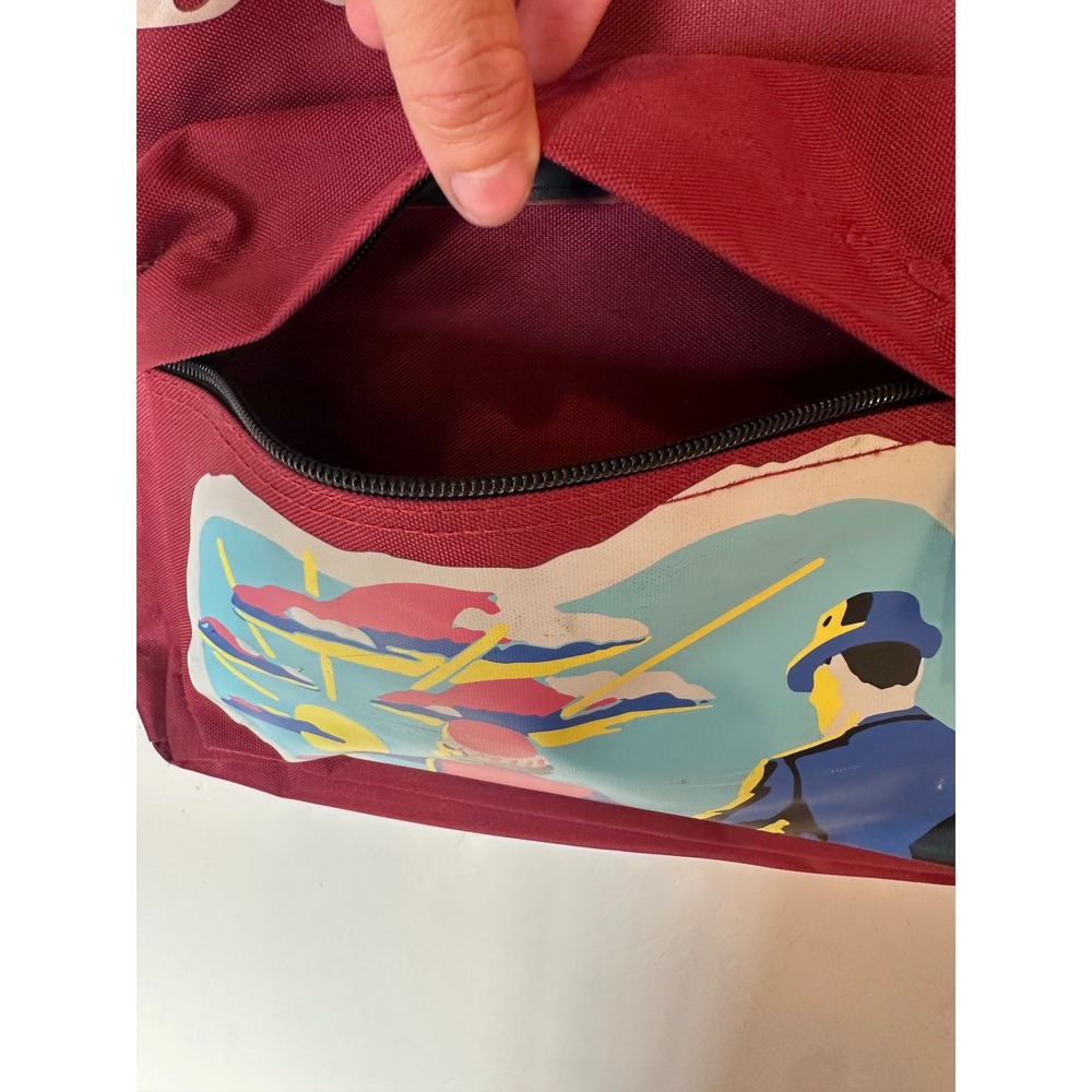 Beetlejuice Handbook for the Recently Deceased Backpack Maroon Burgundy Bag - Picture 7 of 14